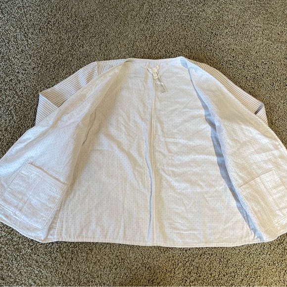 Eileen Fisher Ivory and Black Reversible Jacket Top Petite Small - Picture 7 of 8